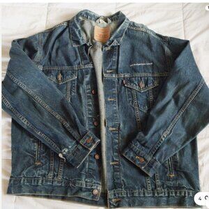 U2 Elevation Tour 2001 Levis Blue Denim Trucker Jacket Vintage Medium Merch